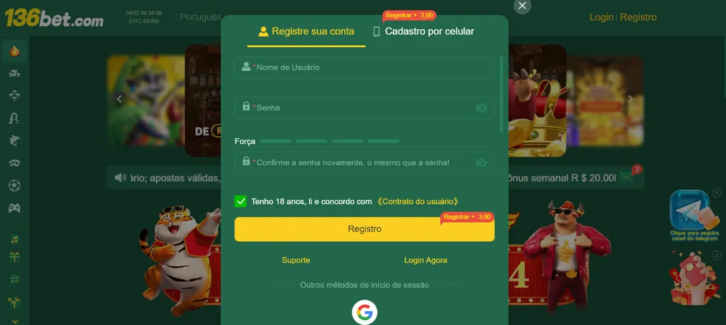 Primeira Vez no 136 bet? Como Criar uma Conta